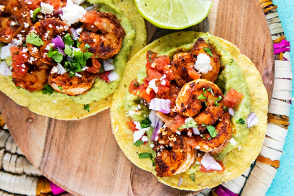 Easy Shrimp Tostadas